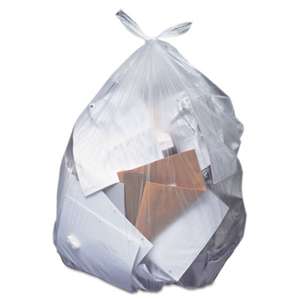 HERITAGE Low-Density Can Liners, 55 gal, 0.7 mil, 43 x 47, Clear, 100/Carton
