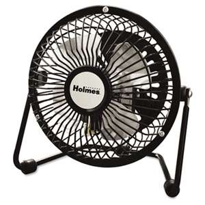 HOLMES PRODUCTS Mini High Velocity Personal Fan, One-Speed, Black