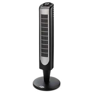 HOLMES PRODUCTS Three-Speed Oscillating Tower Fan with Remote Control, Metallic Silver/Black