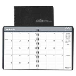 HOUSE OF DOOLITTLE Recycled 24-Month Ruled Monthly Planner, 8 1/2 x 11, Black, 2017-2018