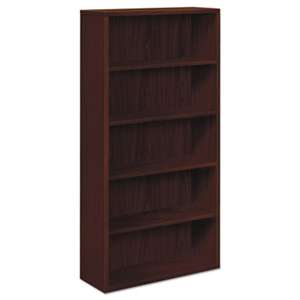 HON COMPANY 10500 Series Laminate Bookcase, Five-Shelf, 36w x 13-1/8d x 71h, Mahogany