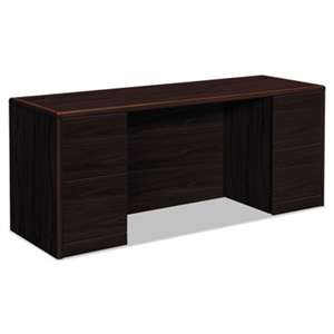 HON COMPANY 10700 Kneespace Credenza, Full Height Pedestals, 72w x 24d x 29 1/2h, Mahogany