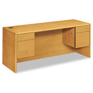 HON COMPANY 10700 Kneespace Credenza, 3/4 Height Pedestals, 72w x 24d x 29 1/2h, Harvest