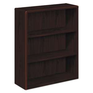 HON COMPANY 10700 Series Wood Bookcase, Three Shelf, 36w x 13 1/8d x 43 3/8h, Mahogany