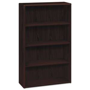 HON COMPANY 10700 Series Wood Bookcase, Four Shelf, 36w x 13 1/8d x 57 1/8h, Mahogany
