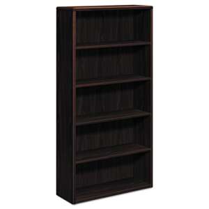 HON COMPANY 10700 Series Wood Bookcase, Five Shelf, 36w x 13 1/8d x 71h, Mahogany