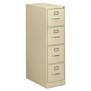 HON COMPANY 310 Series Four-Drawer, Full-Suspension File, Letter, 26-1/2d, Putty