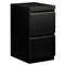 HON COMPANY Efficiencies Mobile Pedestal File w/Two File Drawers, 19-7/8d, Black