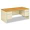 HON COMPANY 38000 Series Double Pedestal Desk, 72w x 36d x 29-1/2h, Harvest/Putty