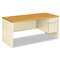 HON COMPANY 38000 Series Right Pedestal Desk, 66w x 30d x 29-1/2h, Harvest/Putty