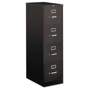 HON COMPANY 510 Series Four-Drawer, Full-Suspension File, Letter, 52h x25d, Black