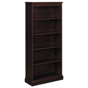 HON COMPANY 94000 Series Five-Shelf Bookcase, 35-3/4w x 14-5/16d x 78-1/4h, Mahogany