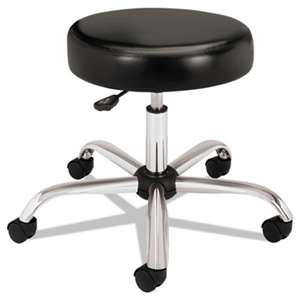 HON COMPANY Medical Exam Stool without Back, 24-1/4 x 27-1/4 x 22, Black