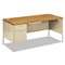 HON COMPANY Metro Classic Left Pedestal Desk, 66w x 30d, Harvest/Putty