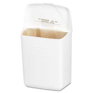 HOSPECO Wall Mount Sanitary Napkin Receptacle, Plastic, 1gal, White