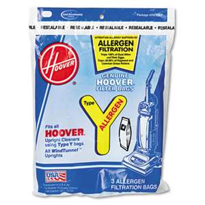 HOOVER COMPANY Disposable Allergen Filtration Bags For Commercial WindTunnel Vacuum, 3/Pack