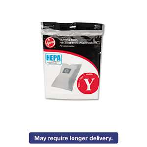 HOOVER COMPANY HEPA Y Filtration Bags for Hoover Upright Cleaners, 2/Pack