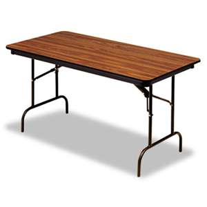 ICEBERG ENTERPRISES Premium Wood Laminate Folding Table, Rectangular, 96w x 30d x 29h, Oak