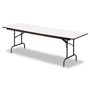 ICEBERG ENTERPRISES Premium Wood Laminate Folding Table, Rectangular, 96w x 30d x 29h, Gray/Charcoal