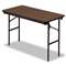 ICEBERG ENTERPRISES Economy Wood Laminate Folding Table, Rectangular, 48w x 24d x 29h, Walnut