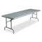 ICEBERG ENTERPRISES IndestrucTables Too 1200 Series Resin Folding Table, 96w x 30d x 29h, Charcoal