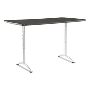 ICEBERG ENTERPRISES ARC Sit-to-Stand Tables, Rectangular Top, 36w x 72d x 30-42h, Graphite/Silver