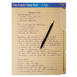 IDEASTREAM CONSUMER PRODUCTS FindIt File Folders Notepad, 1/3 Cut, 11 Pt Stock, Letter, Manila