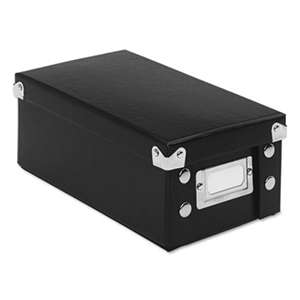 IDEASTREAM CONSUMER PRODUCTS Collapsible Index Card File Box, Holds 1,100 3 x 5 Cards, Black