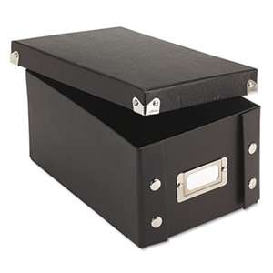 IDEASTREAM CONSUMER PRODUCTS Collapsible Index Card File Box, Holds 1,100 4 x 6 Cards, Black