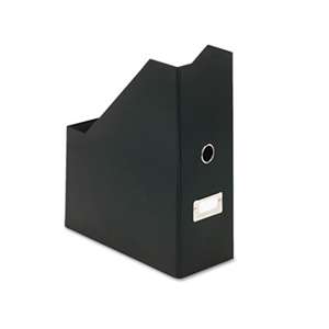 IDEASTREAM CONSUMER PRODUCTS Heavy-Duty Fiberboard Magazine File with PVC Laminate, 4 1/2 x 11 x 13, Black