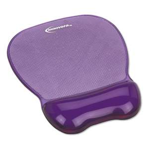 INNOVERA Gel Mouse Pad w/Wrist Rest, Nonskid Base, 8-1/4 x 9-5/8, Purple