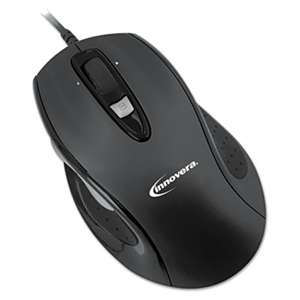 INNOVERA Full-Size Wired Optical Mouse, USB, Black