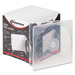 INNOVERA Slim CD Case, Clear, 25/Pack