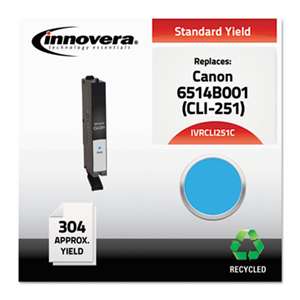 Innovera CLI251C CLI251C Compatible Reman 6514B001 (CLI-251C) Ink, 304 Page-Yield, Cyan