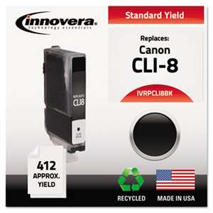 INNOVERA Remanufactured 0620B002 (CLI8BK) Ink, Black