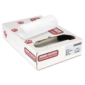 JAGUAR PLASTICS Super Extra-Heavy Liners, 40-45gal, 16 Micron, 40 x 48, Natural, 200/Carton