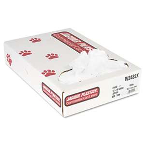 JAGUAR PLASTICS Industrial Strength Commercial Can Liners, 12-16gal, .5mil, White, 500/Carton