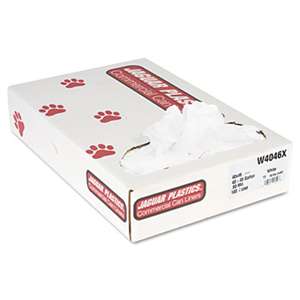 JAGUAR PLASTICS Industrial Strength Commercial Can Liners, 40-45gal, .9mil, White, 100/Carton