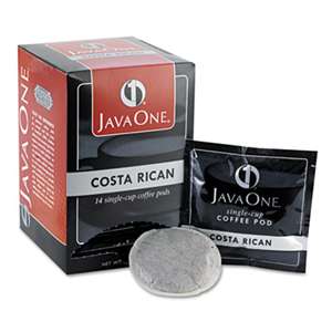 JAVA TRADING CO. Coffee Pods, Estate Costa Rican Blend, Single Cup, 14/Box