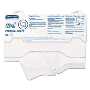 KIMBERLY CLARK Personal Seats Sanitary Toilet Seat Covers, 15" x 18", 125/Pack