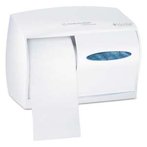 KIMBERLY CLARK Coreless Double Roll Tissue Dispenser, 11 1/10 x 6 x 7 5/8, White