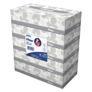 KIMBERLY CLARK White Facial Tissue, 2-Ply, 100 Tissues/Box, 5 Boxes/Pack, 6 Packs/Carton