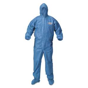 KIMBERLY CLARK A60 Blood and Chemical Splash Protection Coveralls, X-Large, Blue, 24/Carton