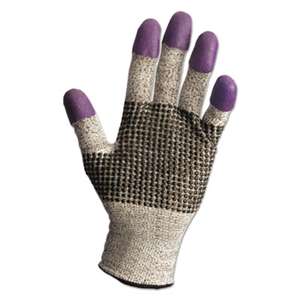 KIMBERLY CLARK G60 Purple Nitrile Gloves, Medium/Size 8, Black/White, Pair