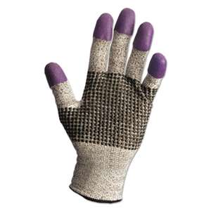 KIMBERLY CLARK G60 Purple Nitrile Gloves, Large/Size 9, Black/White, Pair