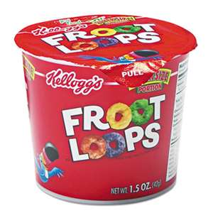 KELLOGG'S Froot Loops Breakfast Cereal, Single-Serve 1.5oz Cup, 6/Box