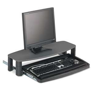 ACCO BRANDS, INC. Over/Under Keyboard Drawer with SmartFit System, 14-1/2w x 23d, Black