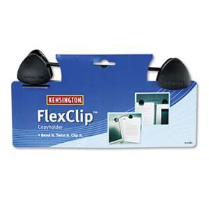 ACCO BRANDS, INC. FlexClip Gooseneck Copyholder, Monitor/Laptop Mount, Black