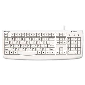 KENSINGTON Pro Fit USB Washable Keyboard, 104 Keys, White