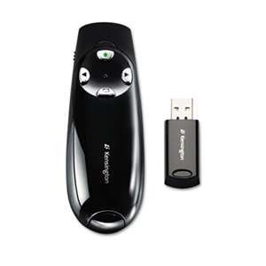 ACCO BRANDS, INC. Wireless Presenter Pro with Green Laser Pointer, Class 2, Black